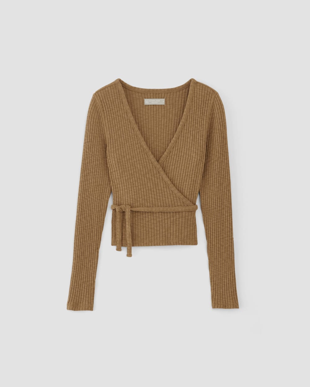 The Cozy Rib Wrap Top | Cappuccino - Image 2