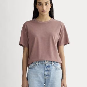 The Boyfriend Tee in Essential Cotton | Brown Garment Dye
