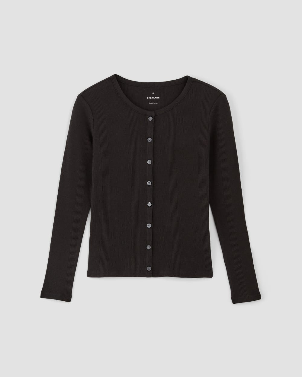 The Vintage Rib Cardigan | Black - Image 2