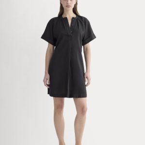 The Popover Dress in Linen | Black