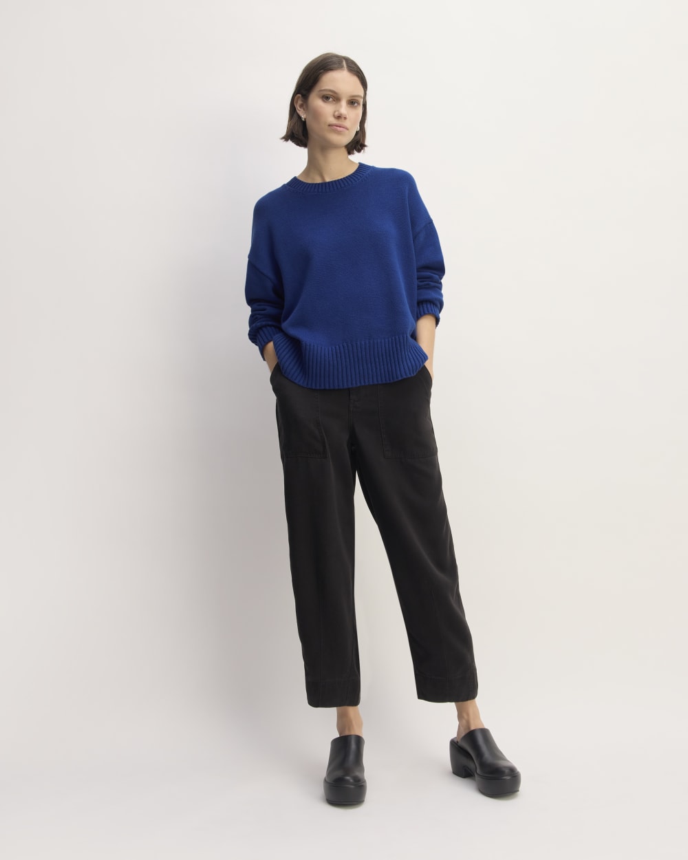 The Boxy Sweater in Everyday Cotton | Bellwether Blue - Image 3