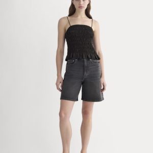 The Long A-Line Denim Short | Night