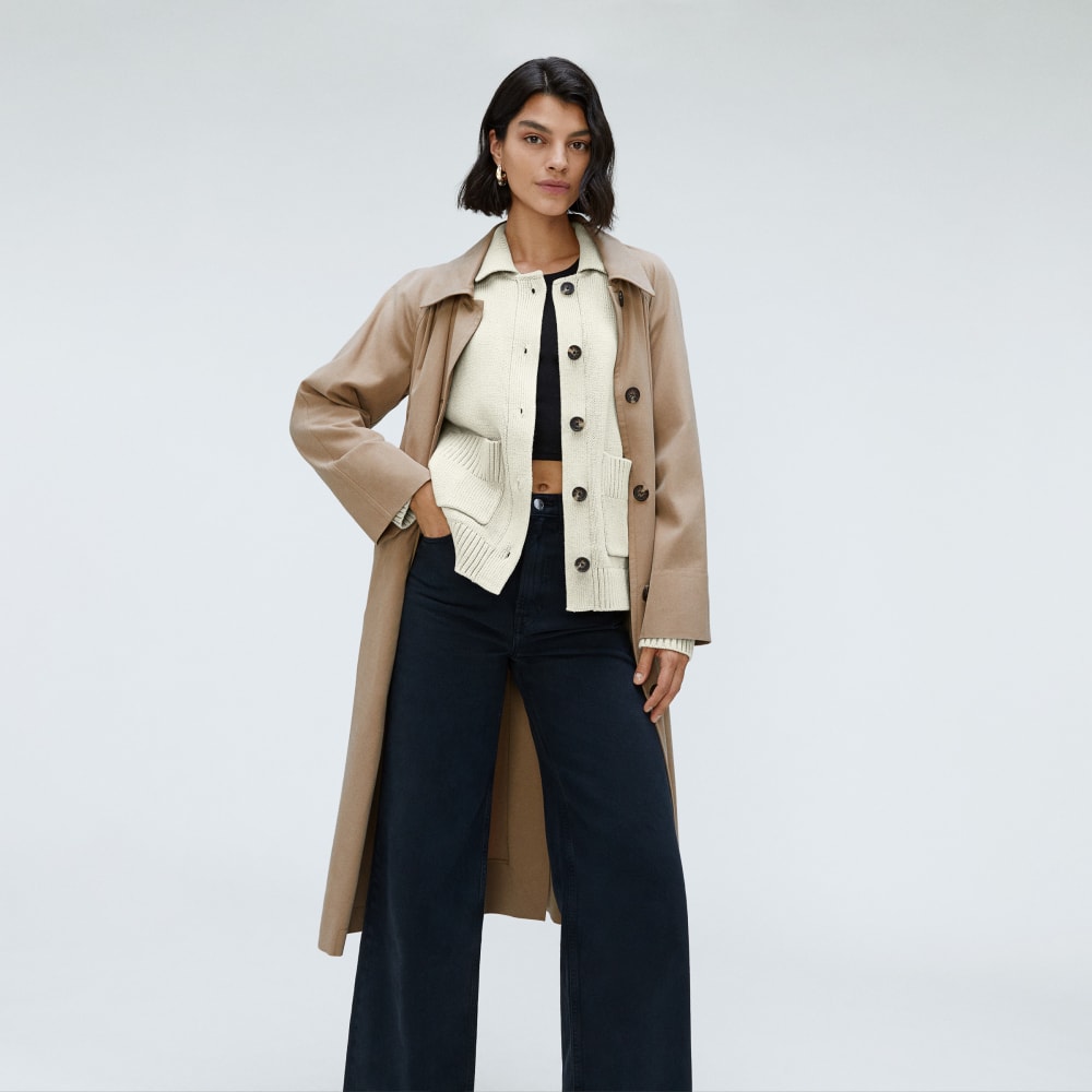 The Cotton Chore Sweater Jacket | Canvas - Image 5