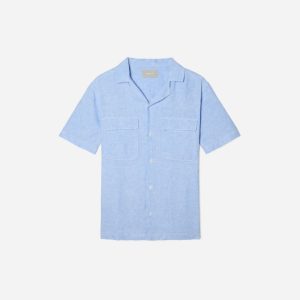 The Resort Shirt in Linen | Light Blue