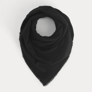 The Cashmere Feather Scarf | Black