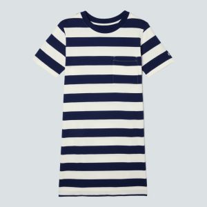 The Organic Cotton Weekend Tee Dress | Navy / Canvas