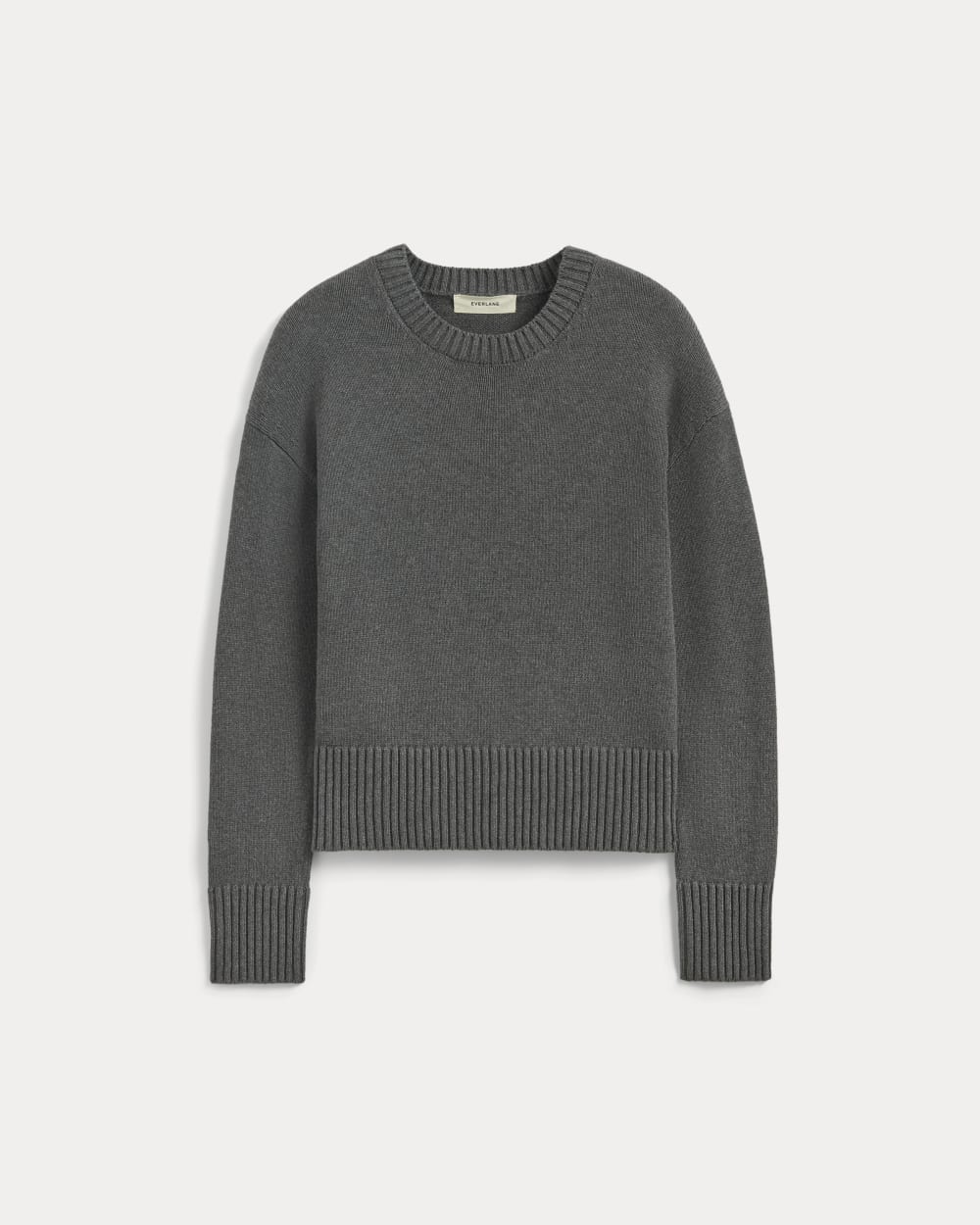 The Boxy Sweater in Everyday Cotton | Heathered Charcoal - Image 2