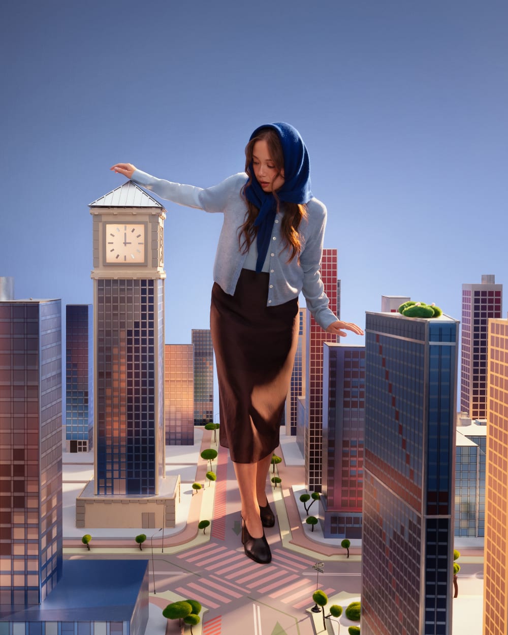 The Air Alpaca? Short-Sleeve Cardigan | Soft Blue