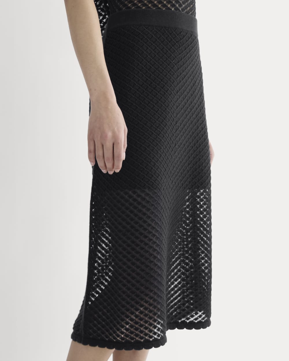 The Lace Knit Skirt | Black - Image 4