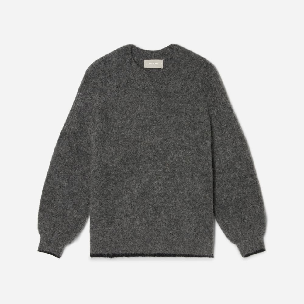The SuperFuzz Alpaca Oversized Crew | Heathered Charcoal - Image 2