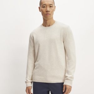 The Premium Merino Crew Neck Sweater | Heathered Oat