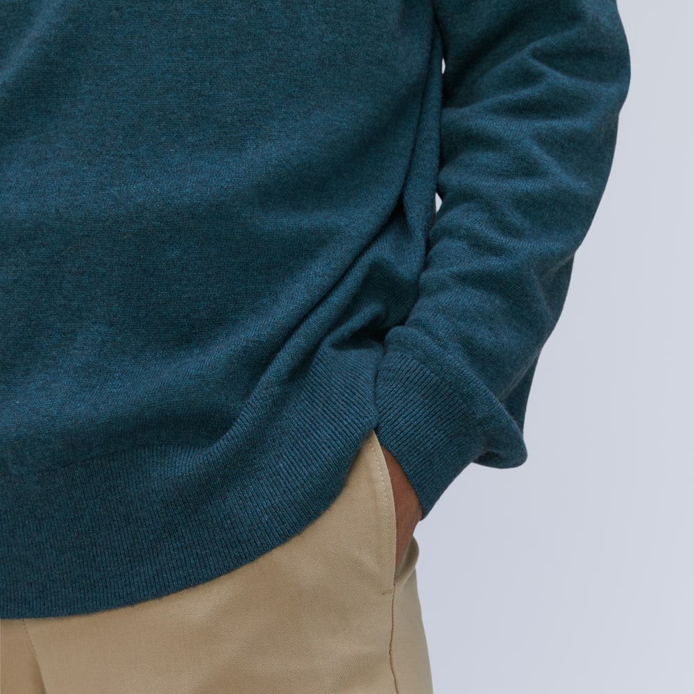 The Merino-Blend Crewneck Sweater | Deep Teal - Image 4