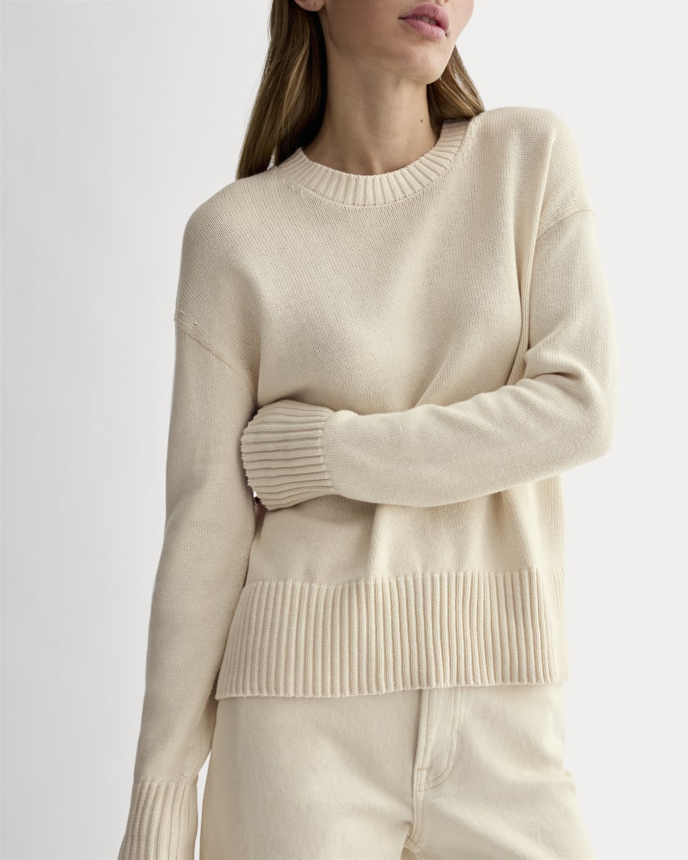 The Boxy Sweater in Everyday Cotton | Canvas - Image 4
