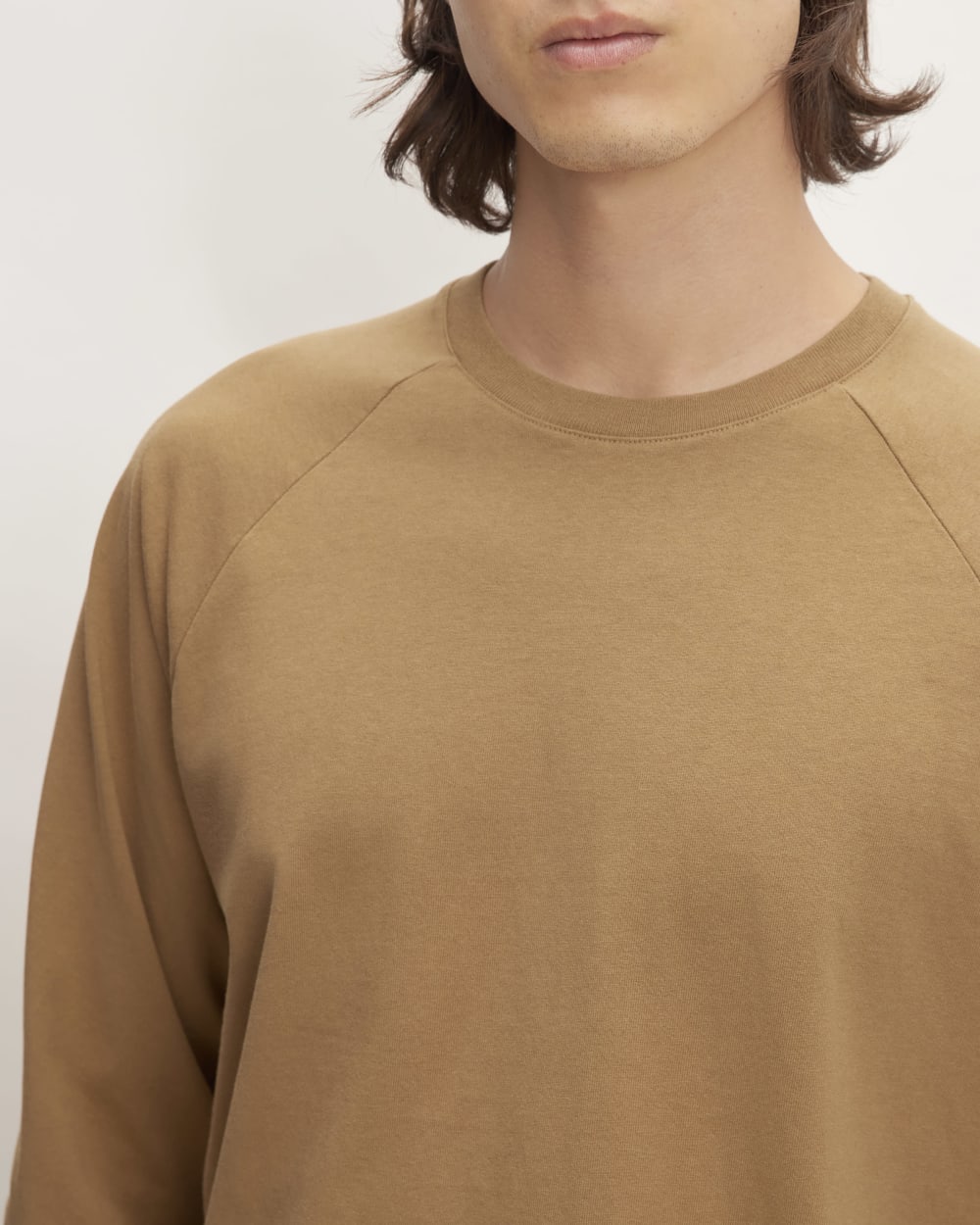 The Premium-Weight Long-Sleeve Crew | Uniform | Toasted Coconut - Image 3