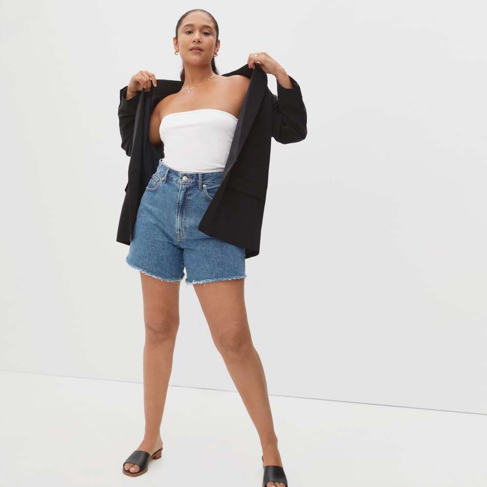 The A-Line Denim Short | Medium Indigo - Image 6