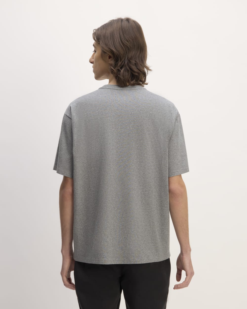 The Premium-Weight Relaxed Crew | Uniform | Heathered Mid-Grey - Image 3