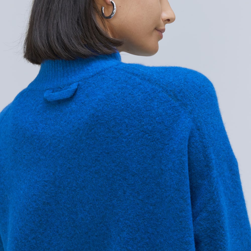The Cozy-Stretch Pullover | Heathered Lapis Blue - Image 4