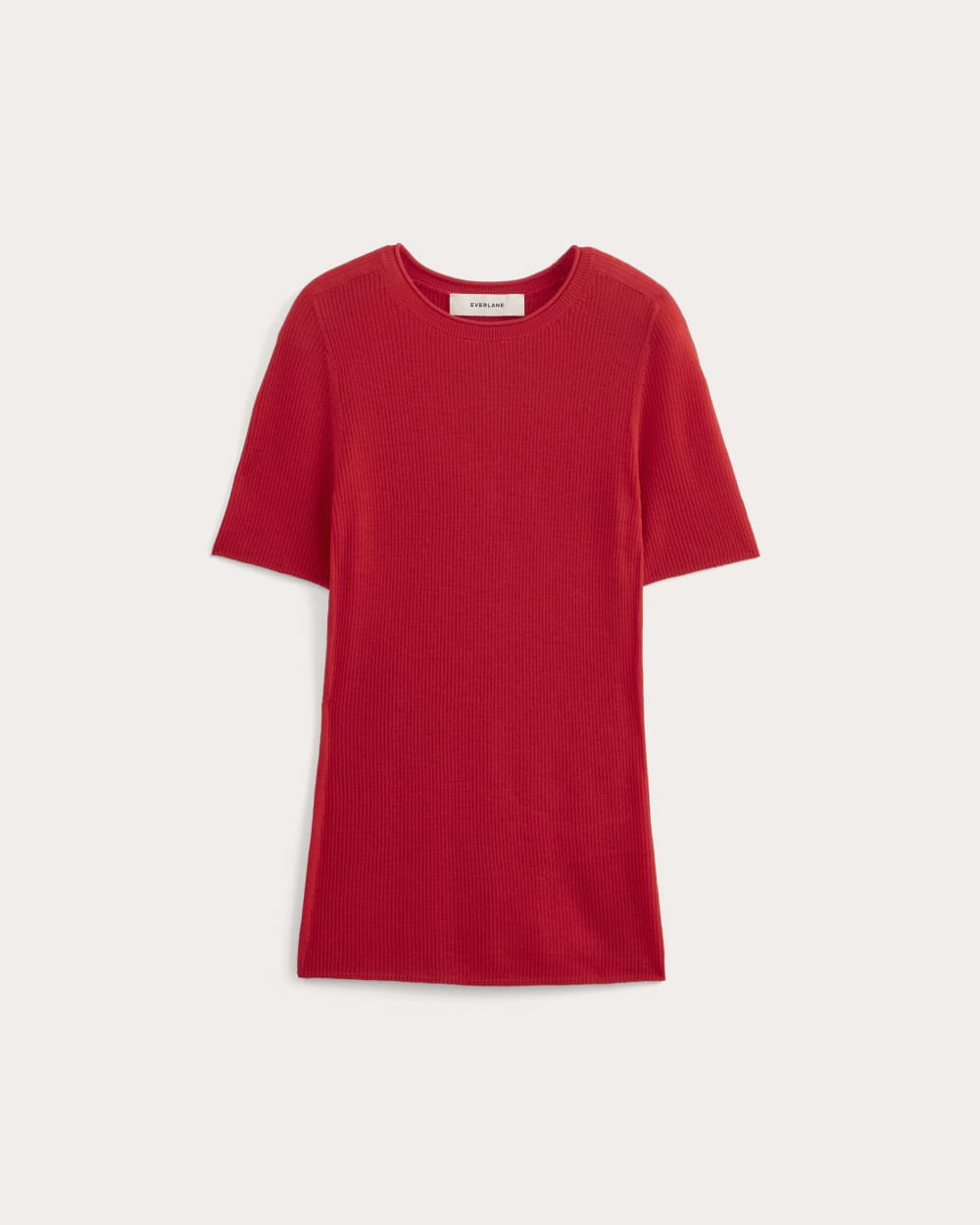 The Sweater Tee in Ultrasoft Merino | Classic Red - Image 2