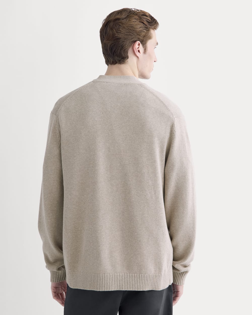 The Classic Cardigan in Everyday Cotton | Heathered Oatmeal - Image 5