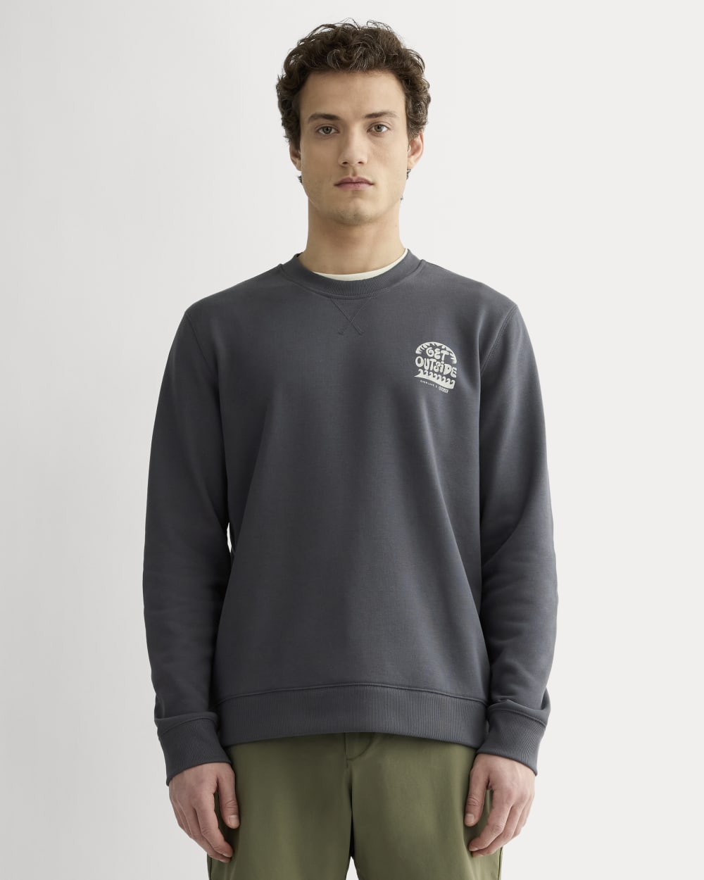 The Everlane x Parks Project French Terry Crew | Forged Iron / Natural - Image 6
