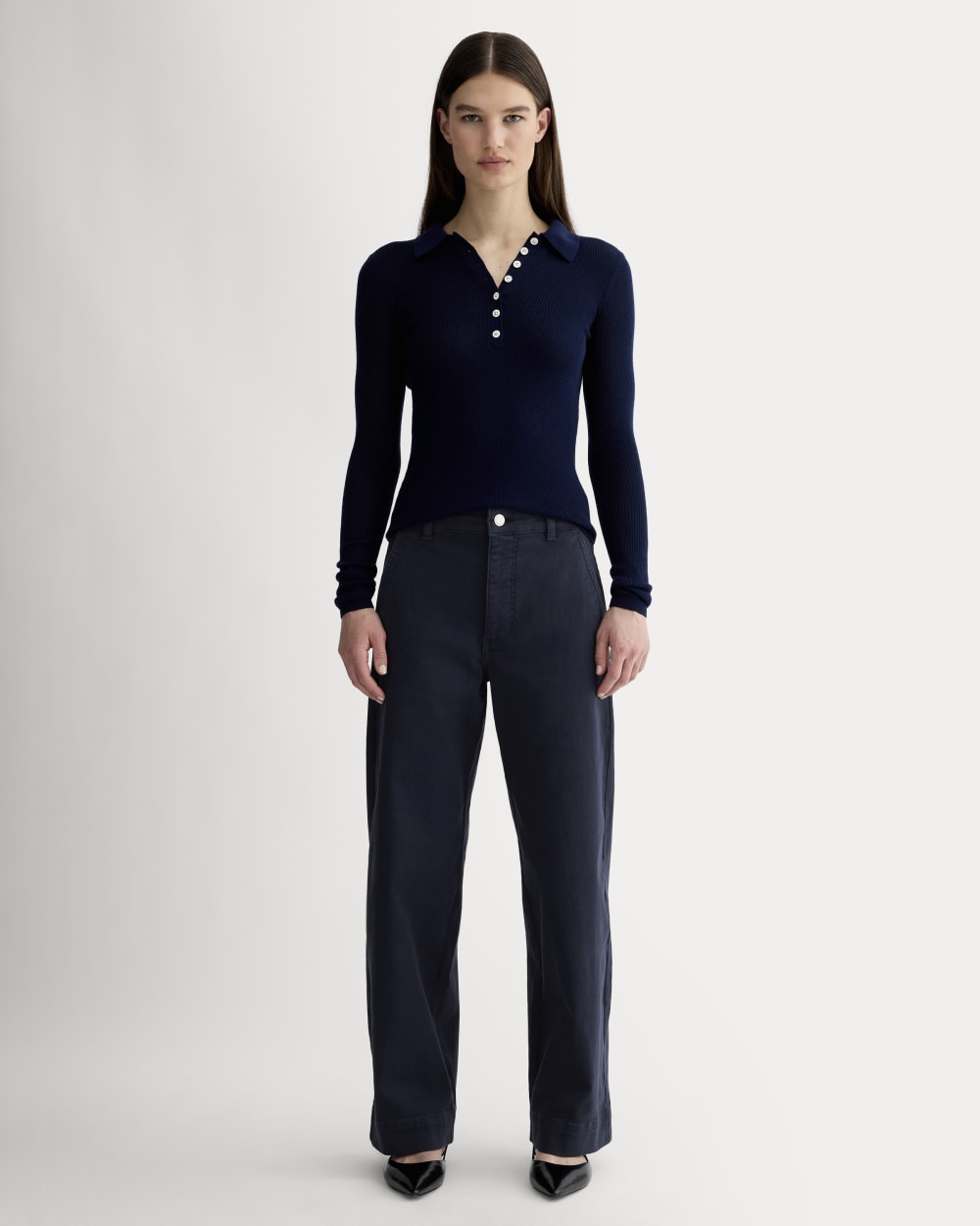 The Utility Wide-Leg Pant | Navy