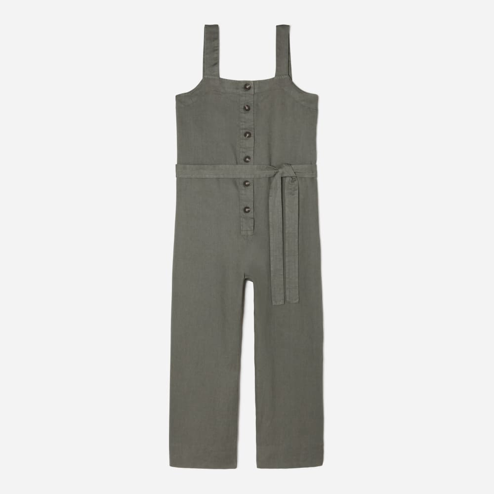 The Linen Jumpsuit | Pewter Green