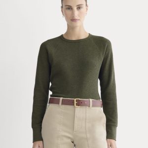 Slim-Fit Crew in Cozy Waffle | Heather Beech