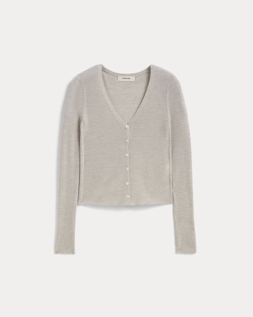 The Cardigan in Ultrasoft Merino | Heather Oatmeal - Image 2