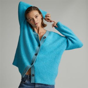 The SuperFuzz Alpaca Oversized Cardigan | Blue Atoll