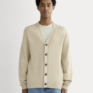 The Classic Cardigan in Everyday Cotton | Desert Sand / Natural