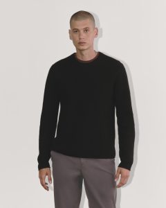 The Fisherman Crew in Wool Cashmere | Black