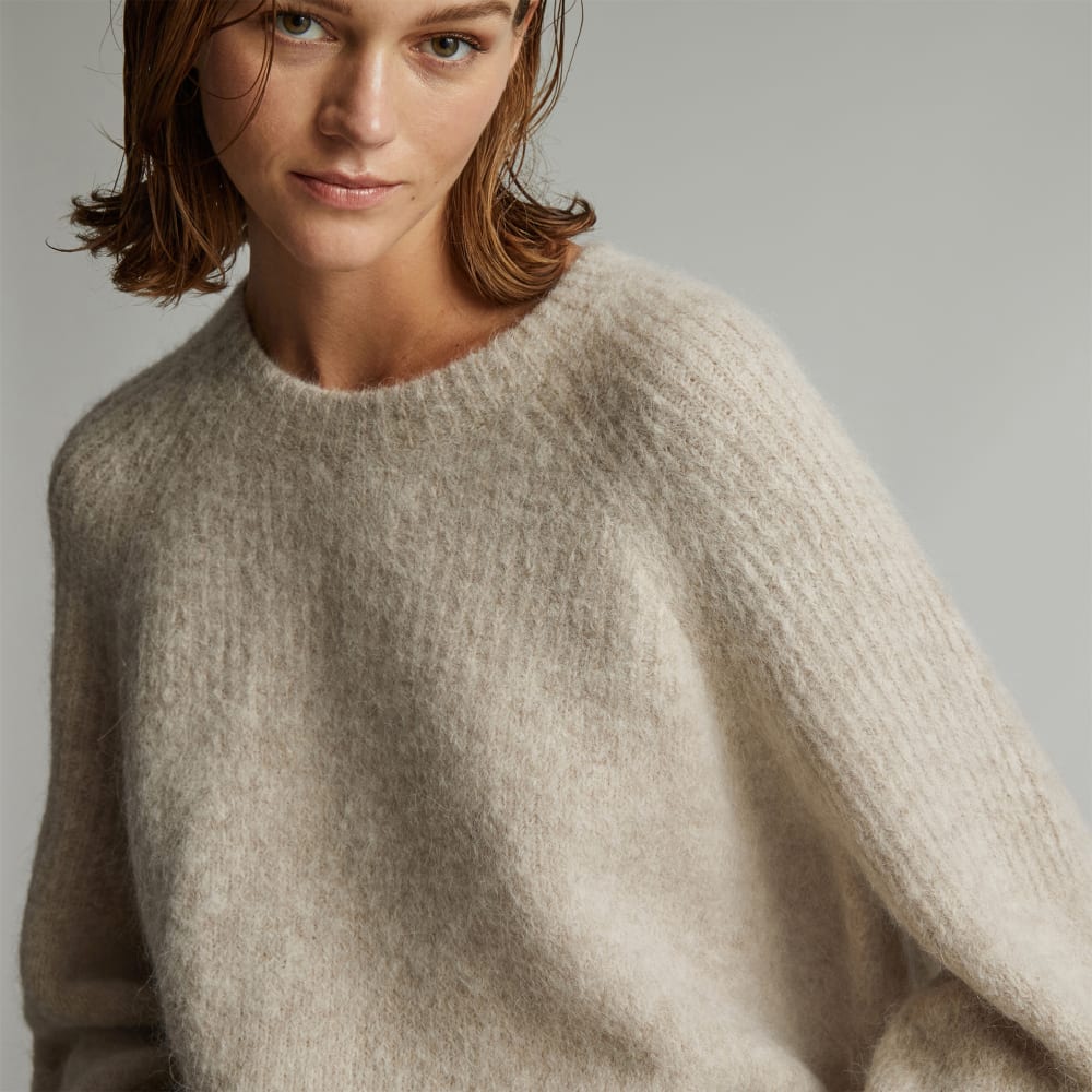 The SuperFuzz Alpaca Oversized Crew | Light Oat - Image 4